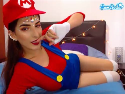 Cam girl cosplay with video game characters on CamSoda.com