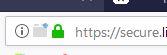 The green lock in your web browser signifies a secure page