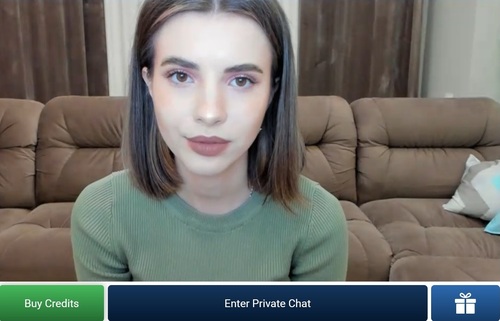 Russian webcam model in red, found on ImLive.com